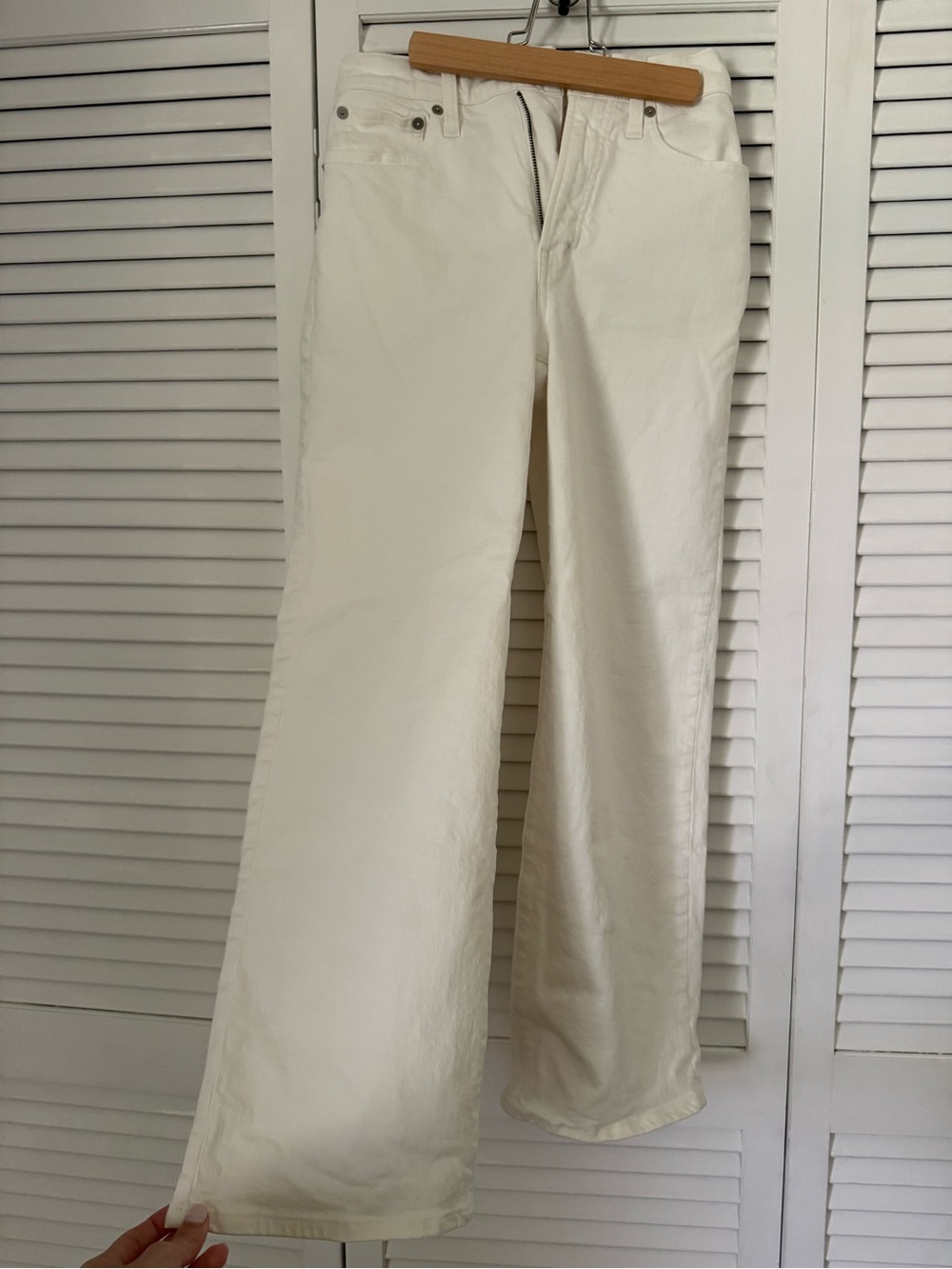 Madewell The Perfect Vintage Wide Leg Cropped Jean White